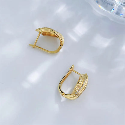0.22 ctw Round-Cut Lab-Grown Diamond Earrings in 18K Yellow Gold