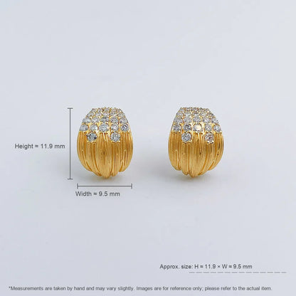 0.48 ctw Round-Cut Lab-Grown Diamond Earrings in 18K Yellow Gold