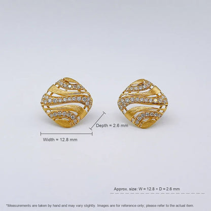 0.32 ctw Round-Cut Lab-Grown Diamond Earrings in 18K Yellow Gold