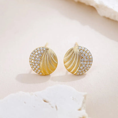 0.38 ctw Celestial Round-Cut Lab-Grown Diamond Earrings in 18K Yellow Gold