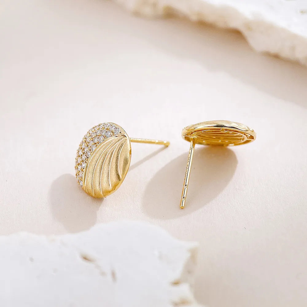 0.38 ctw Celestial Round-Cut Lab-Grown Diamond Earrings in 18K Yellow Gold