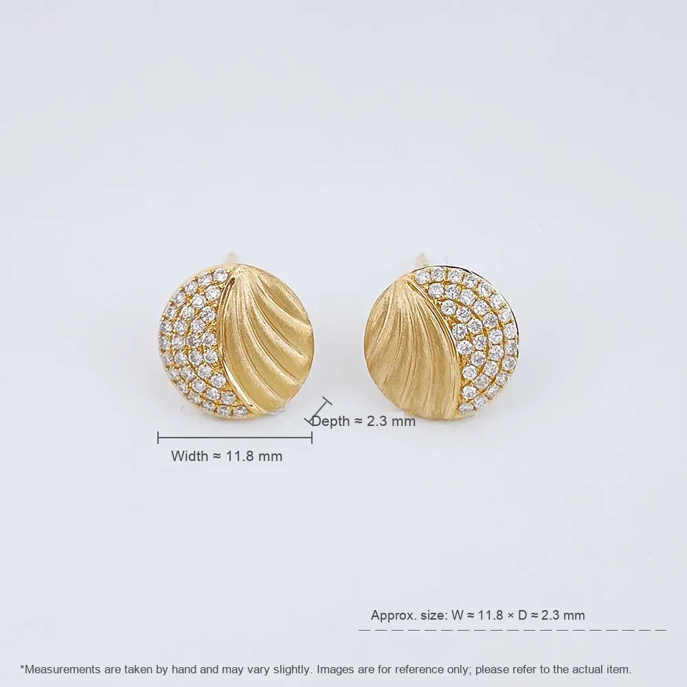 0.38 ctw Celestial Round-Cut Lab-Grown Diamond Earrings in 18K Yellow Gold