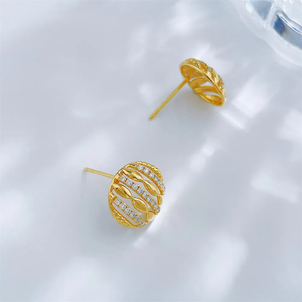 0.38 ctw Celestial Stackable Round-Cut Lab-Grown Diamond Earrings in 18K Yellow Gold