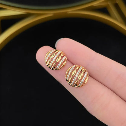 0.38 ctw Celestial Stackable Round-Cut Lab-Grown Diamond Earrings in 18K Yellow Gold