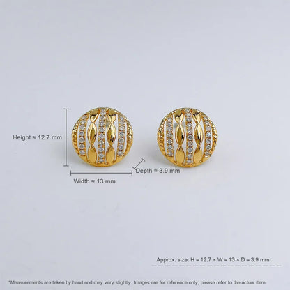 0.38 ctw Celestial Stackable Round-Cut Lab-Grown Diamond Earrings in 18K Yellow Gold