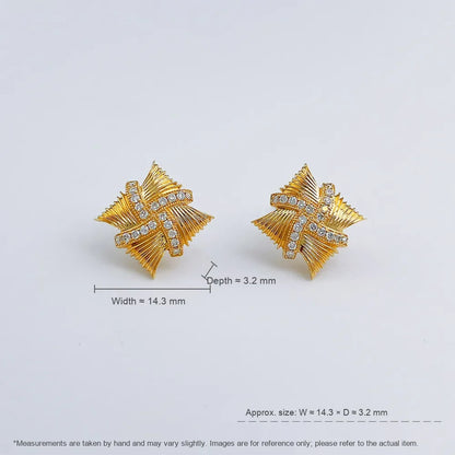 0.2 ctw Celestial Round-Cut Lab-Grown Diamond Stud Earrings in 18K Yellow Gold