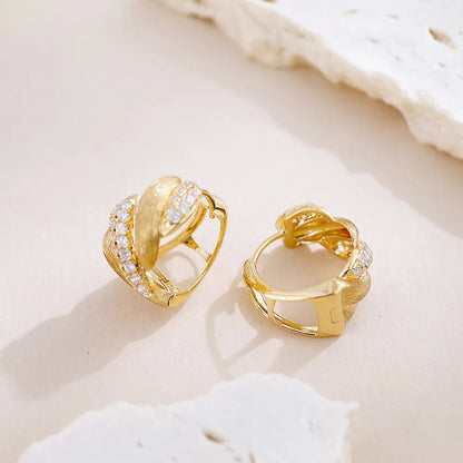 0.49 ctw Bow Round-Cut Lab-Grown Diamond Earrings in 18K Yellow Gold