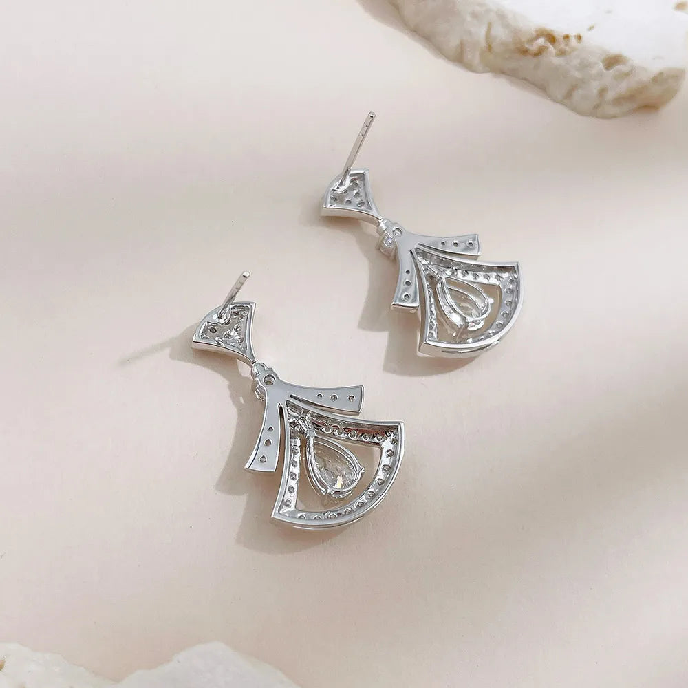 1.05 ctw Pear-Cut Lab-Grown Diamond Drop Earrings in 18K White Gold
