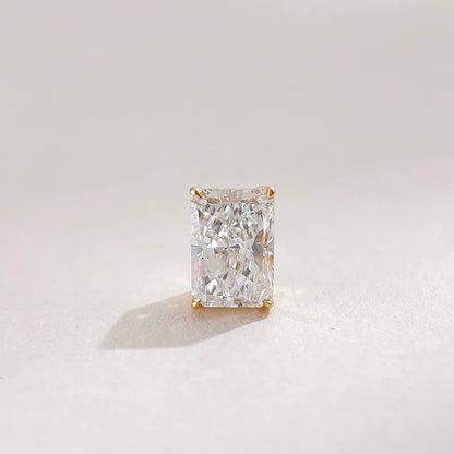 1.02 ctw Minimalist Four-Prong Radiant-Cut Lab-Grown Diamond Earrings in 18K Yellow Gold