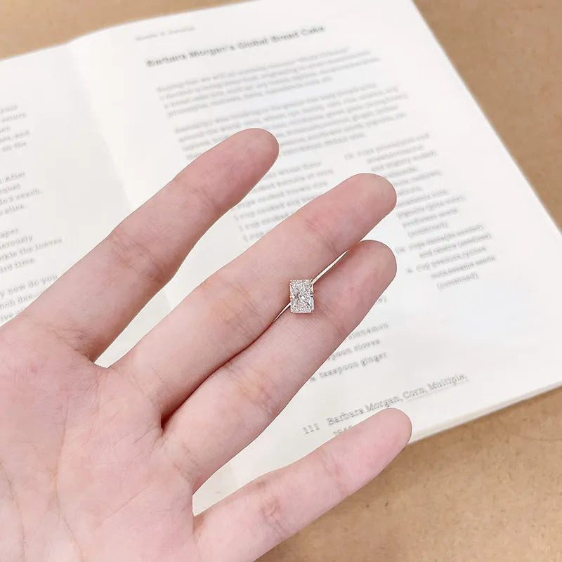 1.02 ctw Minimalist Four-Prong Radiant-Cut Lab-Grown Diamond Earrings in 18K Yellow Gold