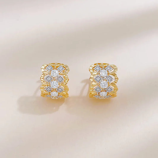 0.76 ctw Vintage Mixed-Cut Lab-Grown Diamond Ear Cuff in 18K Yellow Gold