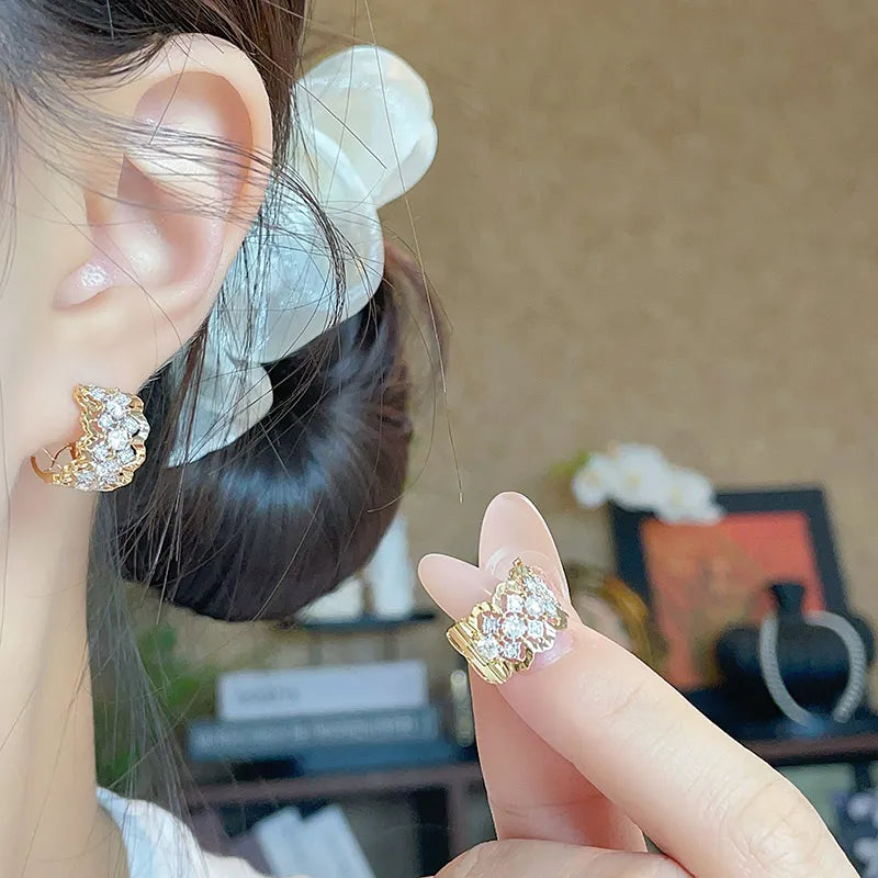 0.76 ctw Vintage Mixed-Cut Lab-Grown Diamond Ear Cuff in 18K Yellow Gold