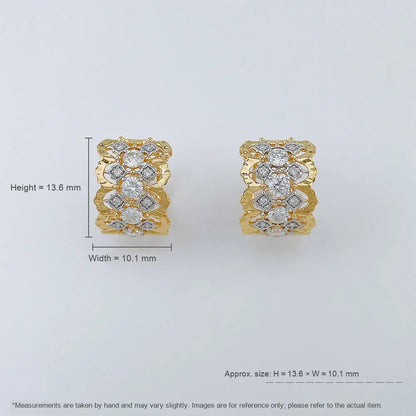 0.76 ctw Vintage Mixed-Cut Lab-Grown Diamond Ear Cuff in 18K Yellow Gold
