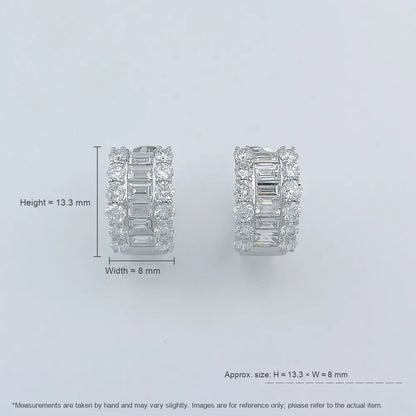 2.07 ctw Celestial Mixed-Cut Lab-Grown Diamond Ear Cuff in 18K White Gold