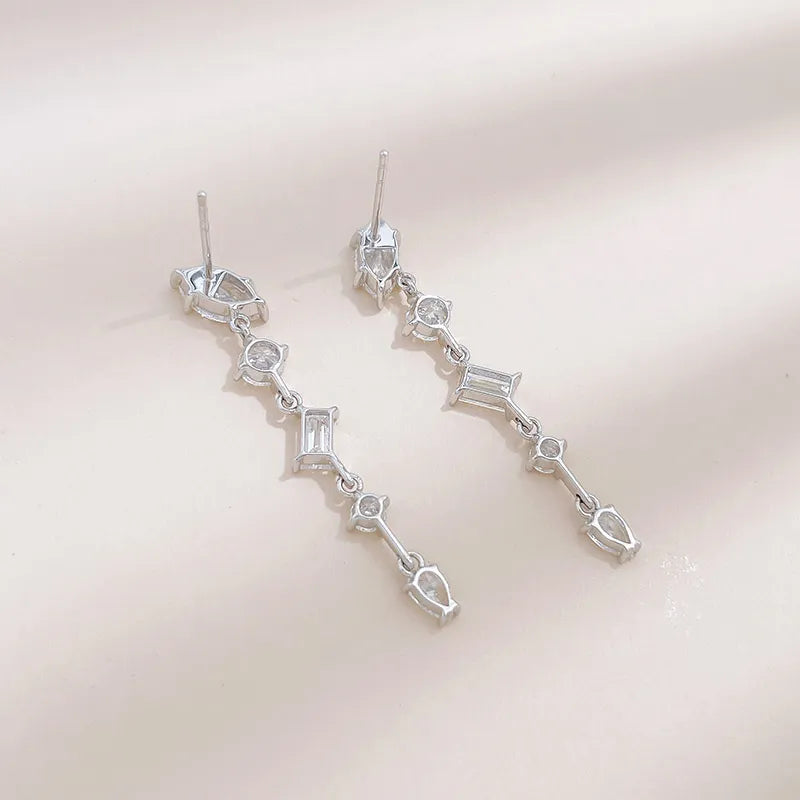 1.09 ctw Statement Mixed-Cut Lab-Grown Diamond Earrings in 18K White Gold