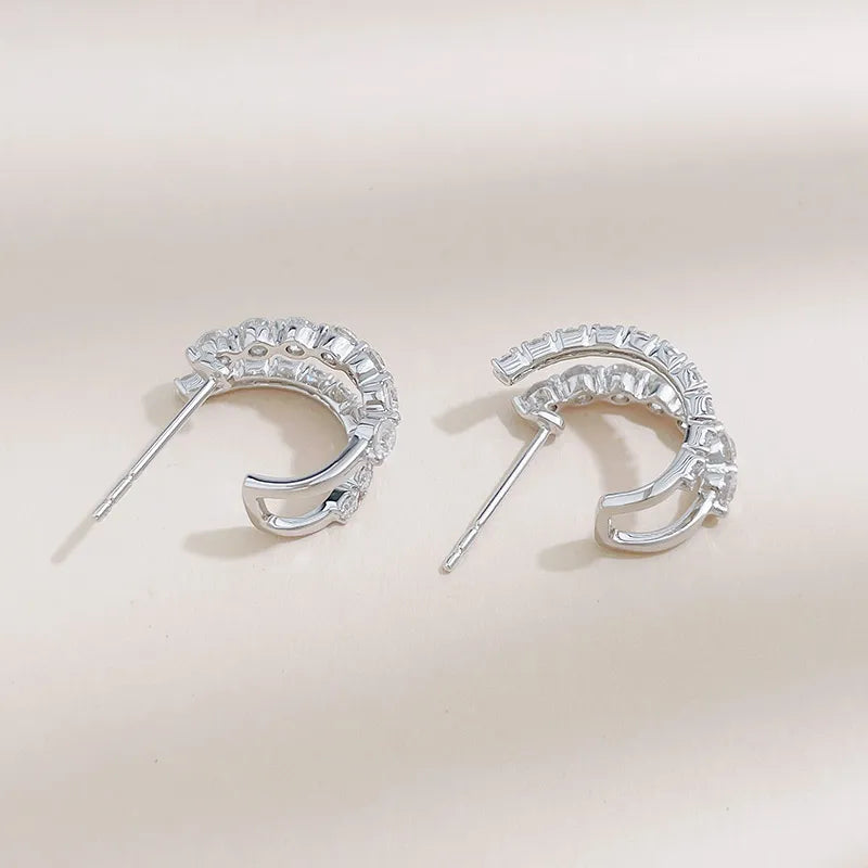 1.34 ctw Celestial Round-Cut Lab-Grown Diamond Ear Cuff in 18K White Gold