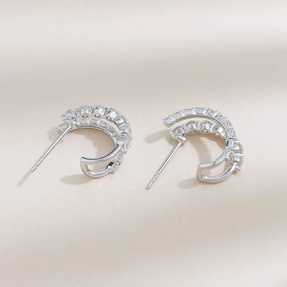 1.34 ctw Celestial Round-Cut Lab-Grown Diamond Ear Cuff in 18K White Gold