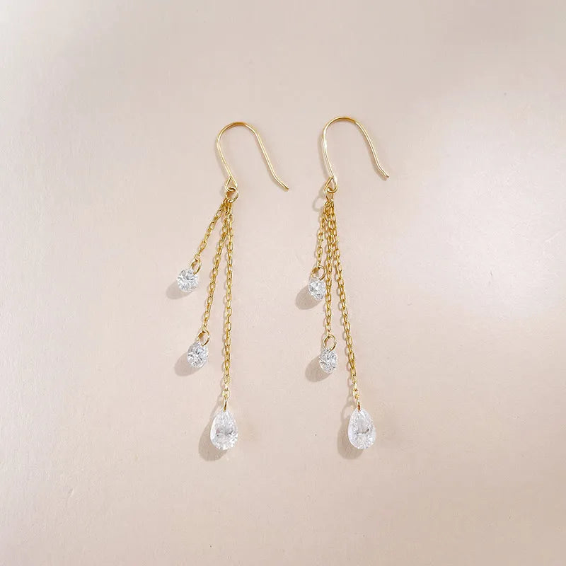 1.27 ctw Pear-Cut Lab-Grown Diamond Earrings in 18K Yellow Gold