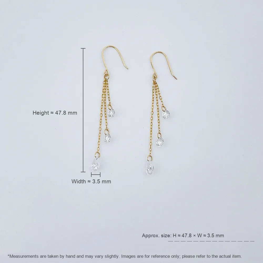 1.27 ctw Pear-Cut Lab-Grown Diamond Earrings in 18K Yellow Gold