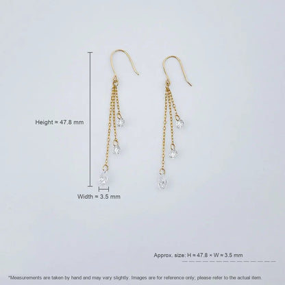 1.27 ctw Pear-Cut Lab-Grown Diamond Earrings in 18K Yellow Gold