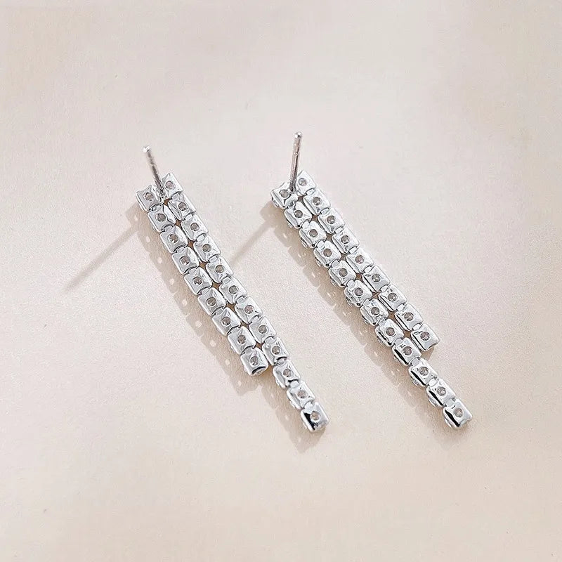 2.26 ctw Round-Cut Lab-Grown Diamond Earrings in 18K White Gold