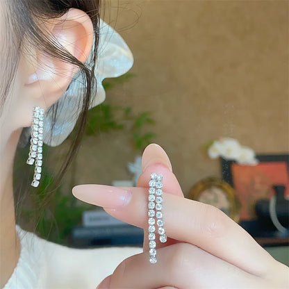 2.26 ctw Round-Cut Lab-Grown Diamond Earrings in 18K White Gold