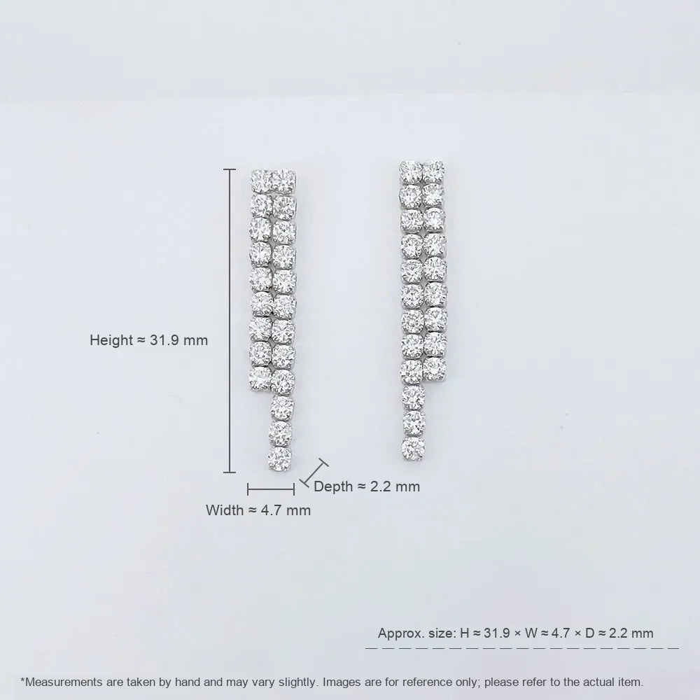 2.26 ctw Round-Cut Lab-Grown Diamond Earrings in 18K White Gold