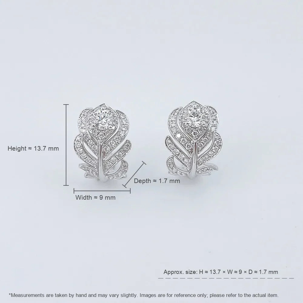 0.27 ctw Statement Round-Cut Lab-Grown Diamond Stud Earrings in 18K White Gold