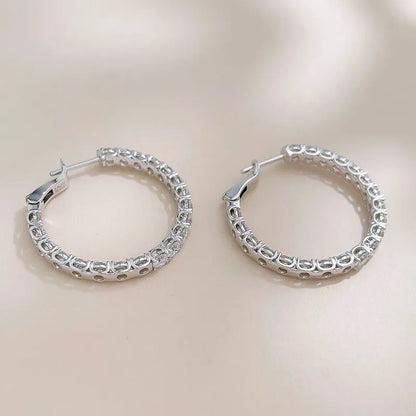 5.96 ctw Pavé Round-Cut Lab-Grown Diamond Ear Cuff in 18K White Gold