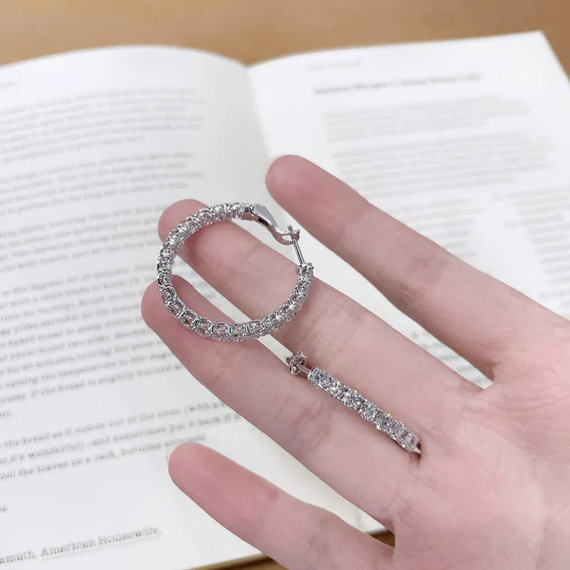 5.96 ctw Pavé Round-Cut Lab-Grown Diamond Ear Cuff in 18K White Gold