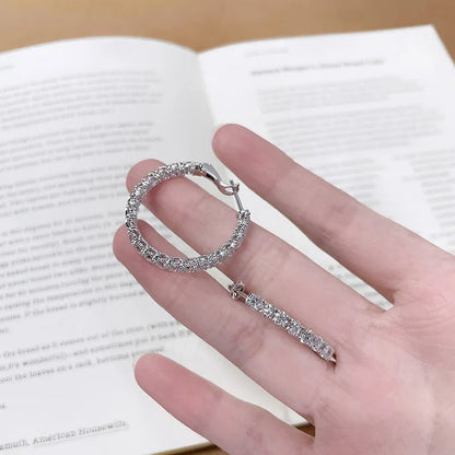 5.96 ctw Pavé Round-Cut Lab-Grown Diamond Ear Cuff in 18K White Gold