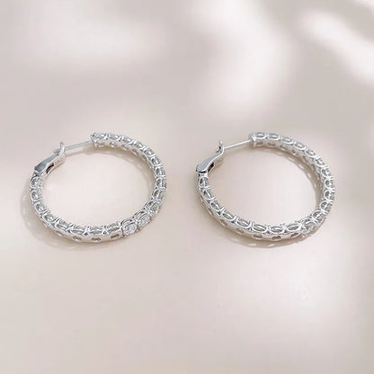 7.38 ctw Pavé Round-Cut Lab-Grown Diamond Ear Cuff in 18K White Gold