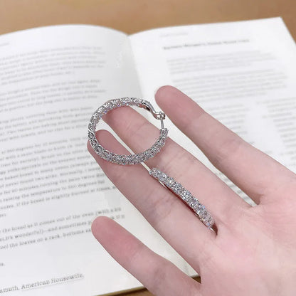 7.38 ctw Pavé Round-Cut Lab-Grown Diamond Ear Cuff in 18K White Gold