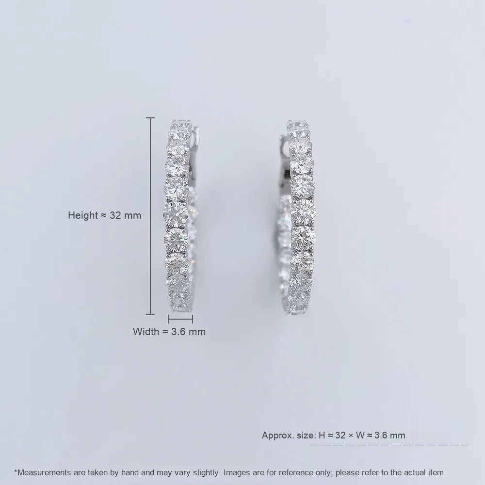 7.38 ctw Pavé Round-Cut Lab-Grown Diamond Ear Cuff in 18K White Gold