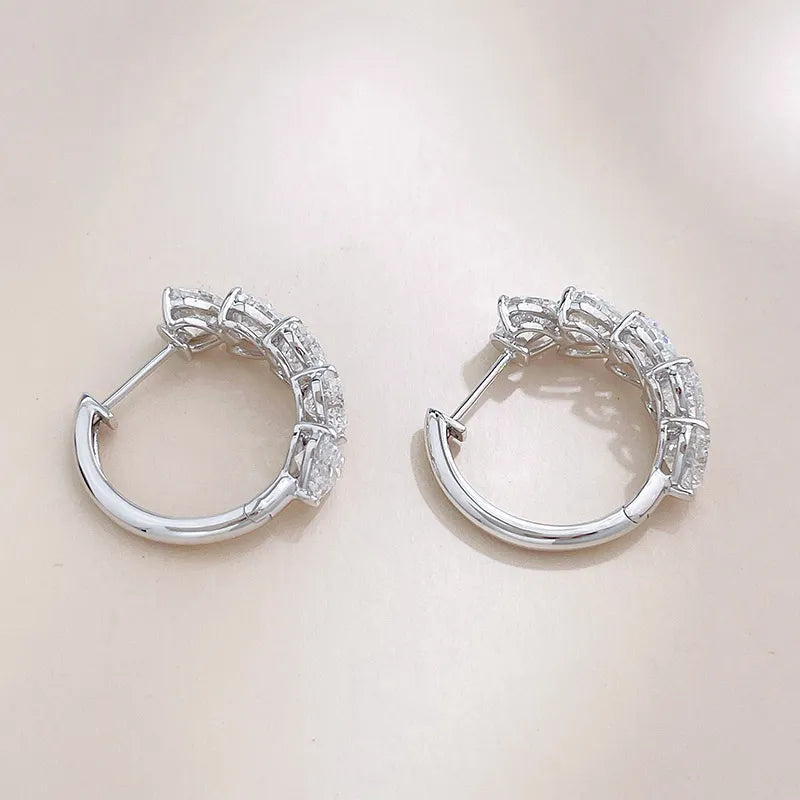 3.27 ctw Heart-Cut Lab-Grown Diamond Ear Cuff in 18K White Gold