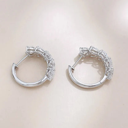 3.27 ctw Heart-Cut Lab-Grown Diamond Ear Cuff in 18K White Gold