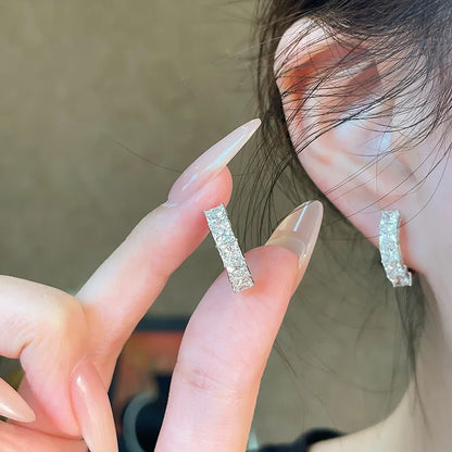 3.11 ctw Minimalist Princess-Cut Lab-Grown Diamond Ear Cuff in 18K White Gold
