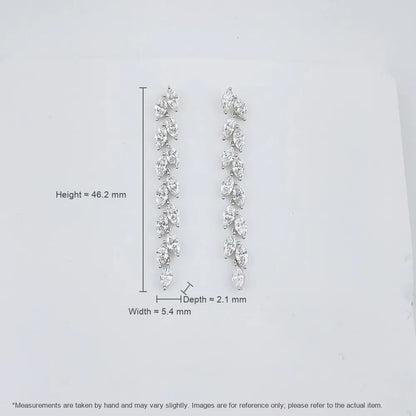 4.02 ctw Vintage Marquise-Cut Lab-Grown Diamond Earrings in 18K White Gold