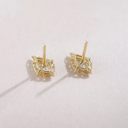 0.37 ctw Vintage Pear-Cut Lab-Grown Diamond Drop Earrings in 18K Yellow Gold