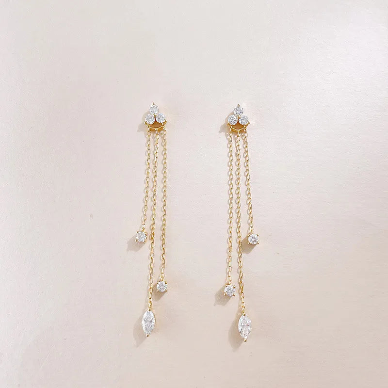 0.29 ctw Celestial Pear-Cut Lab-Grown Diamond Earrings in 18K Yellow Gold