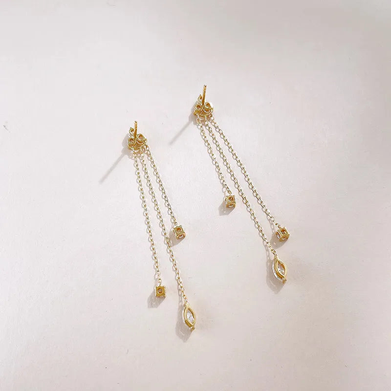 0.29 ctw Celestial Pear-Cut Lab-Grown Diamond Earrings in 18K Yellow Gold