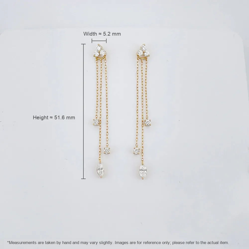 0.29 ctw Celestial Pear-Cut Lab-Grown Diamond Earrings in 18K Yellow Gold