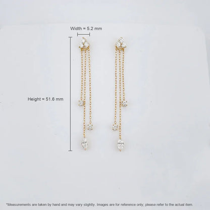 0.29 ctw Celestial Pear-Cut Lab-Grown Diamond Earrings in 18K Yellow Gold
