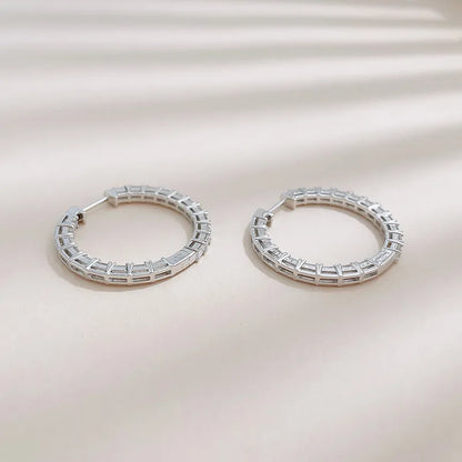 3.15 ctw Statement Emerald-Cut Lab-Grown Diamond Ear Cuff in 18K White Gold