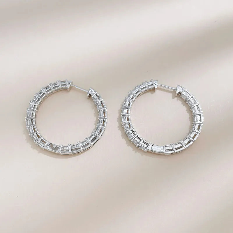 3.15 ctw Statement Emerald-Cut Lab-Grown Diamond Ear Cuff in 18K White Gold