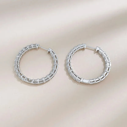 3.15 ctw Statement Emerald-Cut Lab-Grown Diamond Ear Cuff in 18K White Gold