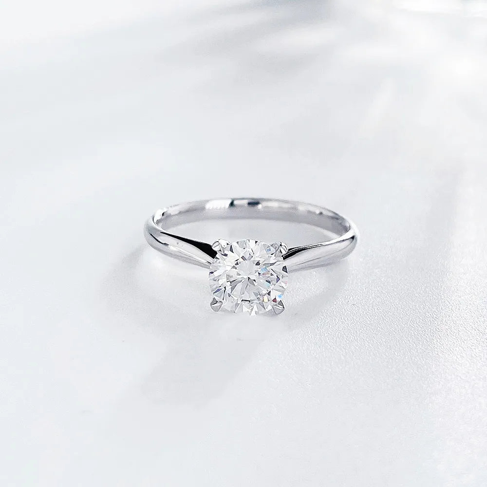 3.03 ct Minimalist Round-Cut Lab-Grown Diamond Ring in PT950 Platinum – APYFR0001-PT