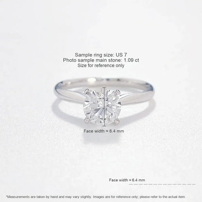 3.03 ct Minimalist Round-Cut Lab-Grown Diamond Ring in PT950 Platinum – APYFR0001-PT