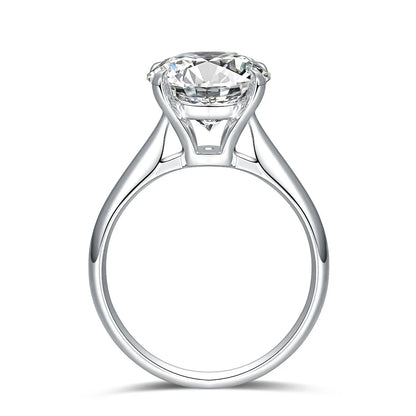3.04 ct Minimalist Four-Prong Round-Cut Lab-Grown Diamond Ring in 18K White Gold – APYFR0001-W