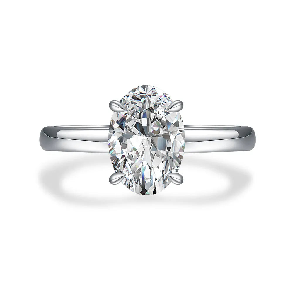 2.08 ct Minimalist Oval-Cut Lab-Grown Diamond Ring in PT950 Platinum – APYFR0002-PT